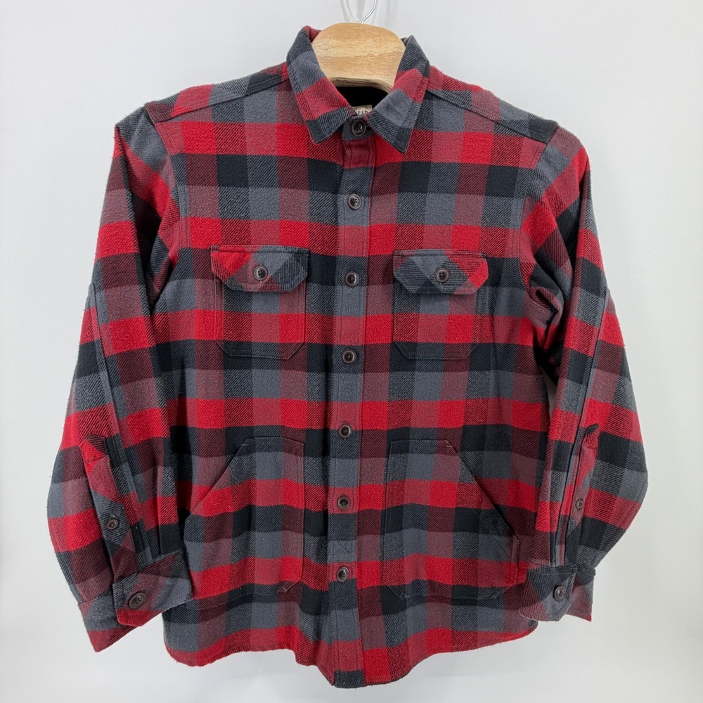 Red Head‎ Brand Co Workhorse Plaid Flannel Shirt Jacket Red Gray Mens L - Picture 2 of 11